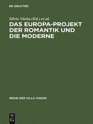 cover image of Das Europa-Projekt der Romantik und die Moderne